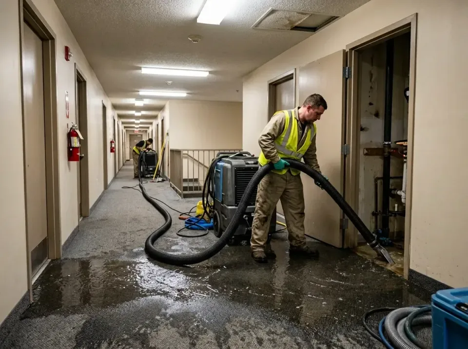 multi-unit-apartment-hallway-f-005 — frequently asked questions, Emergency Burst Pipe Water Extraction & Removal in New Iber…